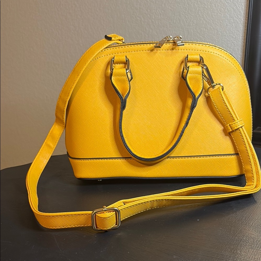 Yellow Dome Satchel Bag